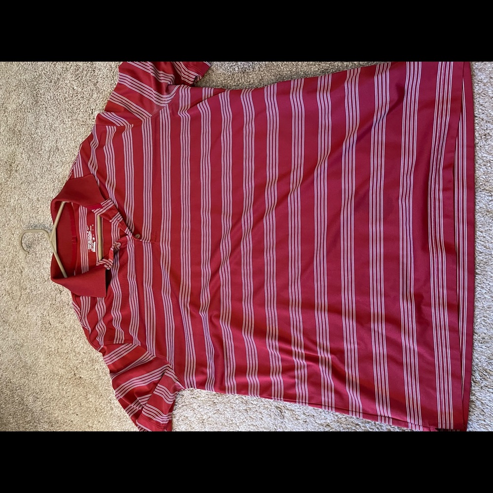 Nike Red striped Polo
